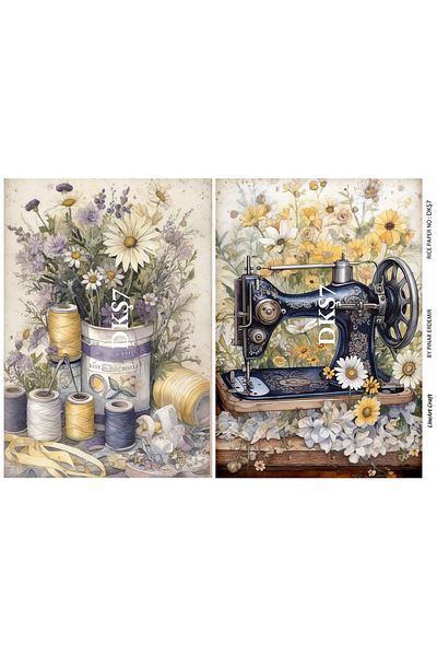 LİNEART Brass Patterned LineArt Decopage Paper - LA-DKŞ7