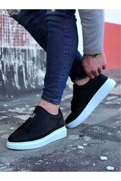 BPM Pantofi casual pentru bărbați Wagoon WG010 piele neagră