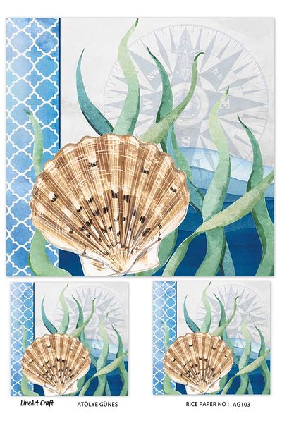 LİNEART LineArt Brass Decopage Paper LA-AG103