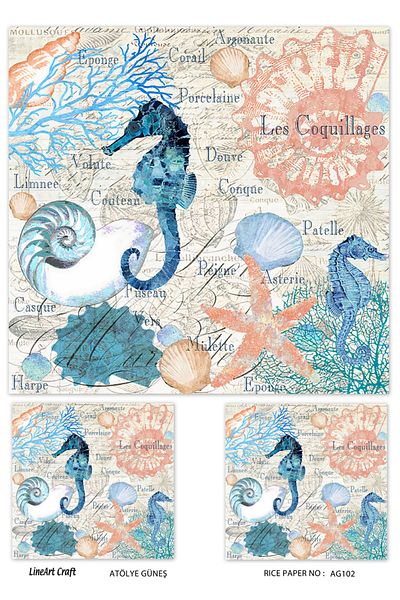 LİNEART LineArt Brass Decopage Paper LA-AG102