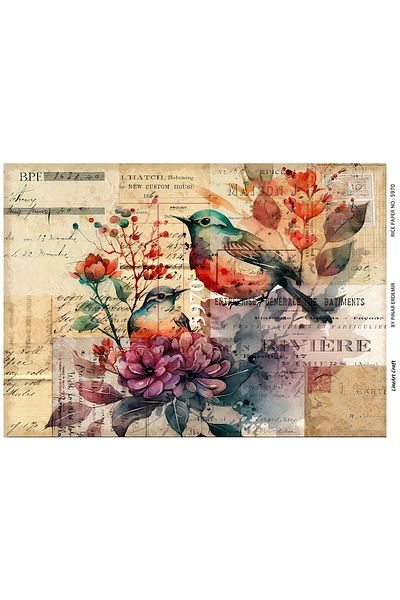 LİNEART LineArt Brass Decopage Paper LA-5970
