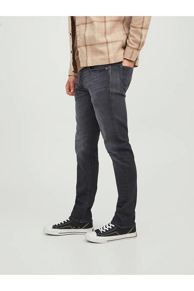 Jack & Jones Ανδρικό Slim Μαύρο Τζιν Παντελόνι - 12237316