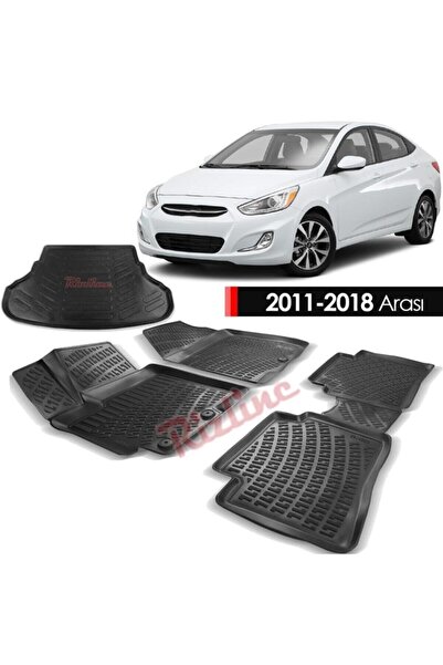 Rizline Hyundai Accent Blue Paspas Bagaj Havuzu 3d Set 2011-2018