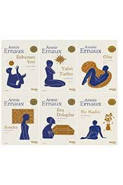 Kronik Kitap Bir Kadın-Olay-Boş Dolaplar-Babamın Yeri-Yalın Tutku-Seneler- Annie Ernaux 6 KİTAP SET