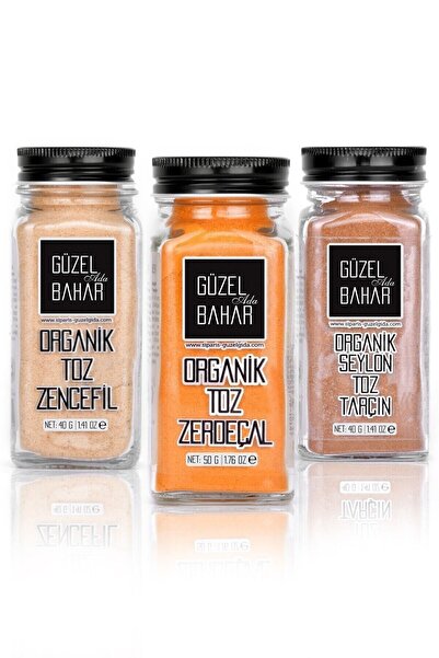Güzel Ada Gıda Organik Prebiyotik Baharat Seti 3'lü (TUZLUKLU)
