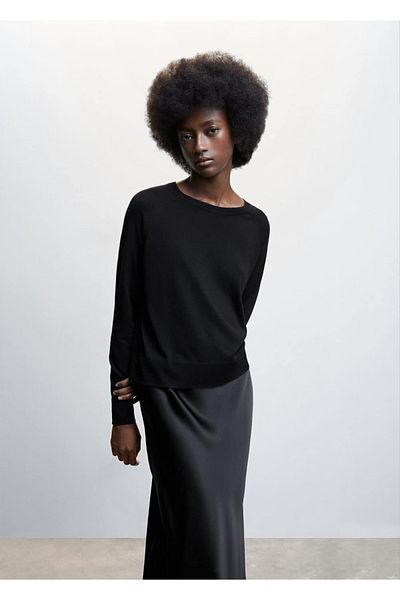 MANGO Woman Thin Knitwear Round Neck Sweater
