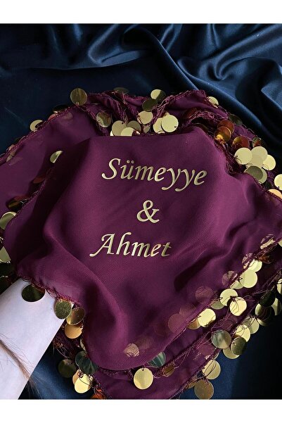 TAN EVENT 5 Adet Isimli Baskılı Halay Mendili,isimli Halay Mendili,kına ,sünn...