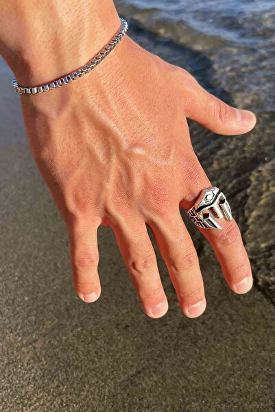 TREND COLLECTİON Gümüş Kaplama Antik Roma Gladyatör Miğfer Model Ayarlanabili...