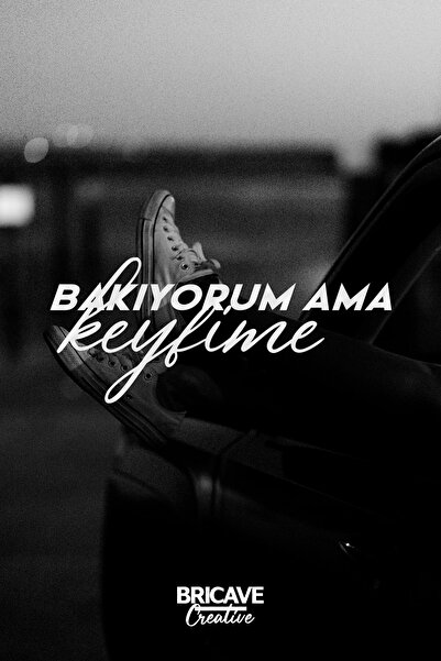 Bricave Bakıyorum Ama Keyfime Yazı JDM Araba-Motosiklet Cam Etiket Sticker 28...