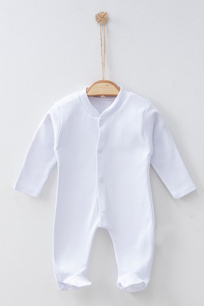 ADABEBEK 100% Cotton Plain Booties Jumpsuit 1901