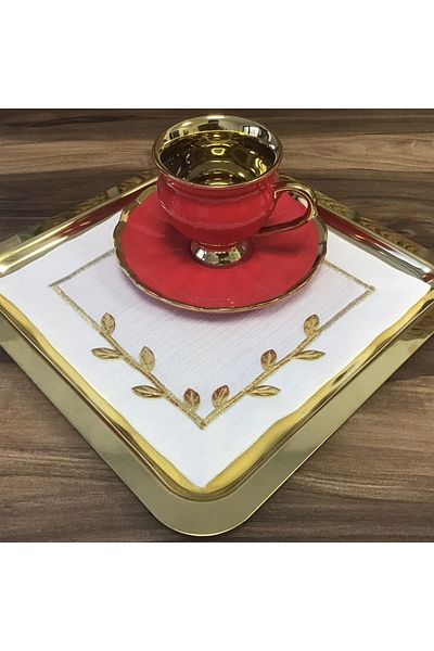 OYA home Coffee Under Presentation Napkin - Crown Gold - Pack of 6