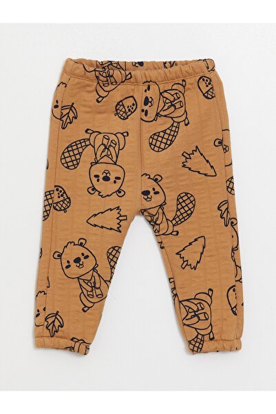 LC Waikiki Crew nyakú, nyomott pulóver és melegítőnadrág kisfiúnak - 2 darabos készlet