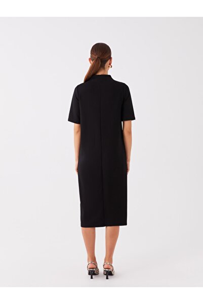 LC Waikiki Dámské šaty s límečkem a krátkým rukávem