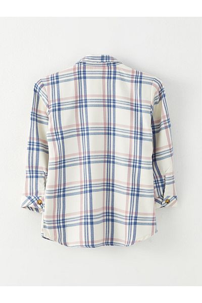 LC Waikiki Plaid Long Sleeve Girl's Shirt Jacket