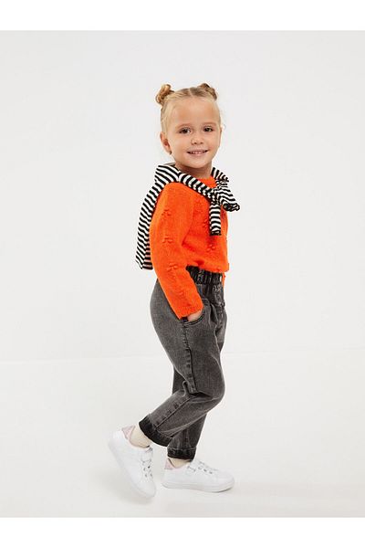 LC Waikiki Pantaloni de bază din Jean pentru fetiță - cu talie elastică