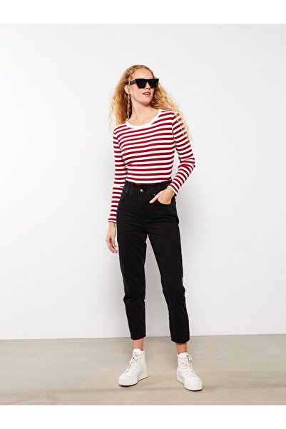 LC Waikiki Γυναικείο τζιν παντελόνι με ψηλή μέση, ίσια τσέπη