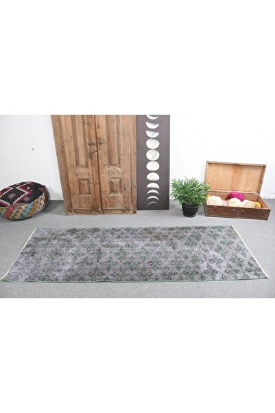 Kayra Export Koridor Halı, Antik Halı, Türk Halı, Gri Yün Halı, 79x218 cm Yol...