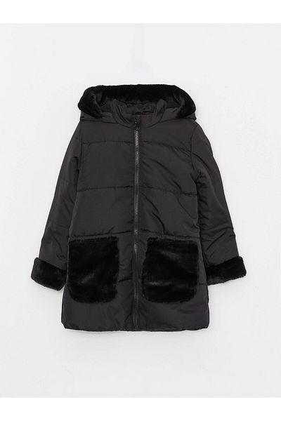 LC Waikiki Basic-Mantel für Mädchen mit Kapuze
