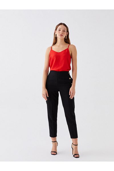 LC Waikiki Carrot Cut Women's Trousers with Elastic Waist