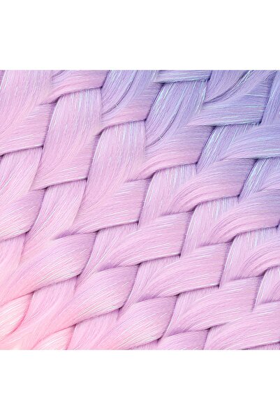 KONAK PERUK Glitter Lilac / Pink / Candy Pink Ombre Braiding Hair 100 Gr.