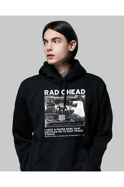 Touz Φούτερ με κουκούλα με κουκούλα Radiohead σε μαύρο χρώμα