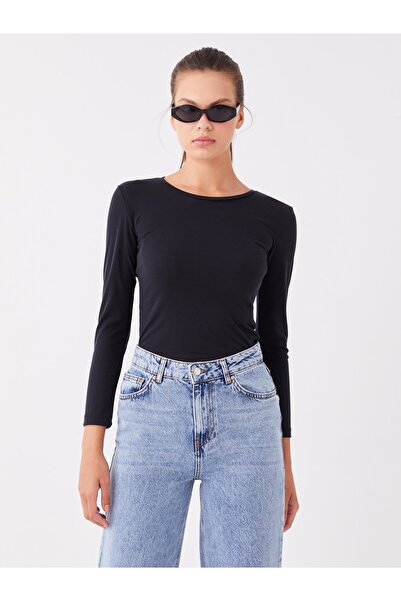 LC Waikiki Γυναικείο μακρυμάνικο μπλουζάκι με λαιμόκοψη