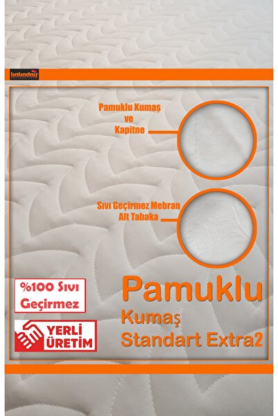 babadağ kolleksiyon %100 Sıvı Geçirmez 120x200 180gr Dolgulu Pofuduk Yatak Alezi