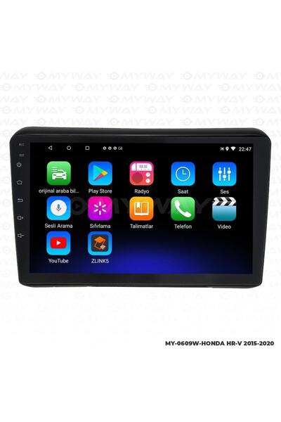 MYWAYY HONDA HR-V ANDROİD 12 MULTİMEDYA CARPLAY 2GB RAM+32GB HDD NAVİGASYON E...