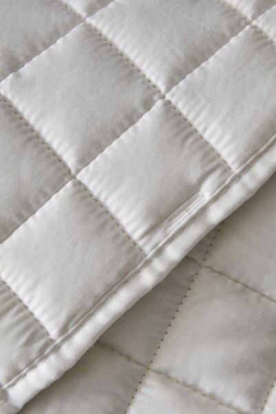 Karaca Home Heavy Glass Shovel Heavy Satin White Quilt Double Size 140x200 cm