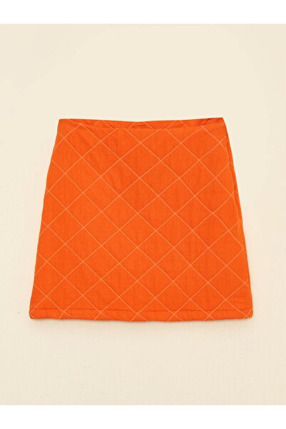 LC Waikiki Zippered Waist Quilted A-line Women's Skirt