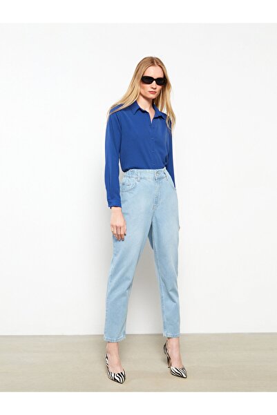 LC Waikiki Γυναικείο τζιν παντελόνι με ψηλή μέση, άνετο και ίσιο