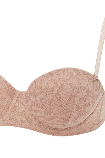 LC Waikiki Polstrovaná krajková podprsenka bez ramínek s kosticí