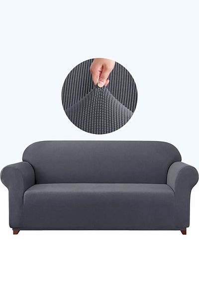 SAHİBNUR 3-Seater Lycra Sofa - Elastic Pitikare Pattern Sofa and Sofa Bed Cover 1 Piece