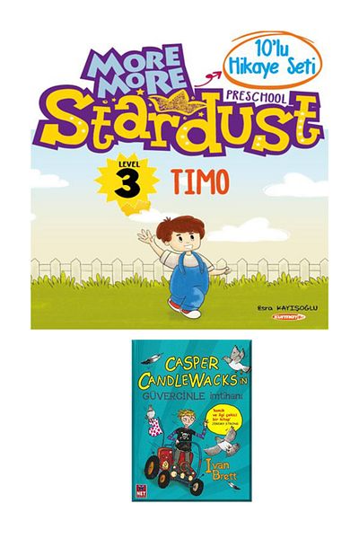 Kurmay Yayınları 0 MORE&MORE LEVEL 3 PRESCHOOL STARDUST 5-6 YEARS OLD STORY SET (10 BOOKS) AND CASPER CANDLEWACKS SET