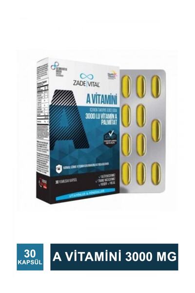 Zade Vital A Vitamini 3000 mg 30 Kapsül