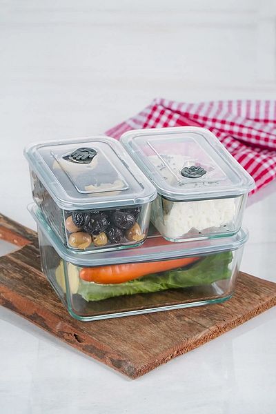 ACAR 3-Piece Vacuum Glass Storage Container