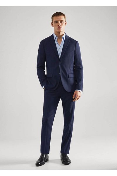 MANGO Man Υφασμάτινο παντελόνι Super Slim Fit