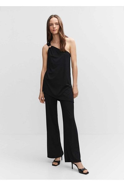 MANGO Woman Asymmetric top with metallic details