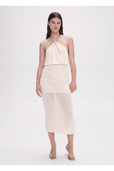MANGO Woman Chain detailed top