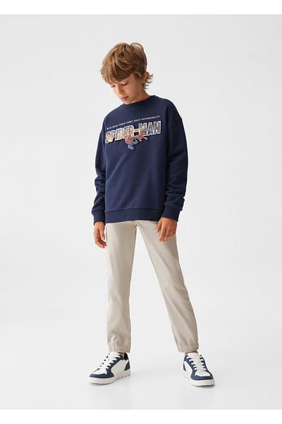 MANGO Kids Hanorac albastru închis pentru copii