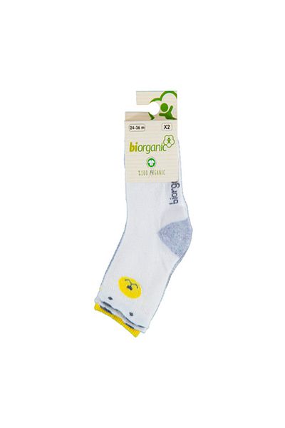 Biorganic Baby Organic Socks 2 Pack Yellow