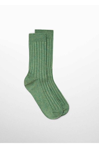 MANGO Woman Gerippte Socken