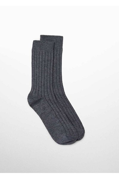 MANGO Woman Gerippte Socken