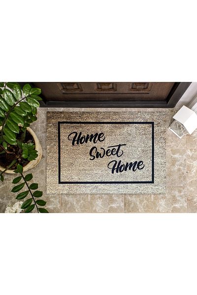 yok yok evim eve dair her şey Home Sweet Home Door Mat