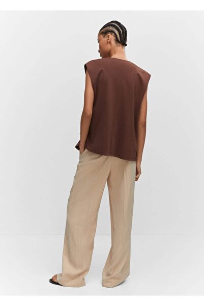 MANGO Woman Düz Kesim Oversize Yelek