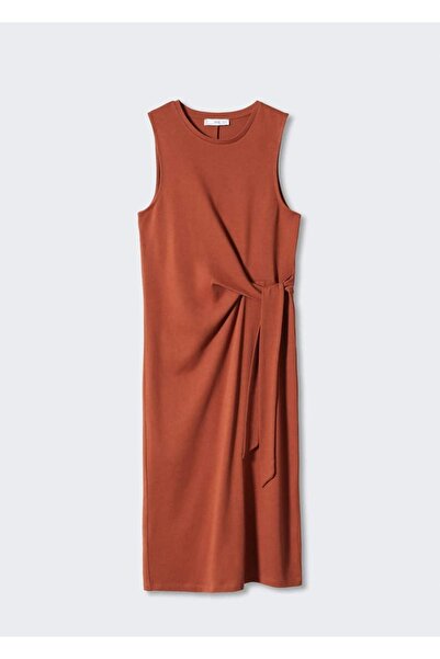 MANGO Woman Fiyonklu Cut-out Detaylı Elbise