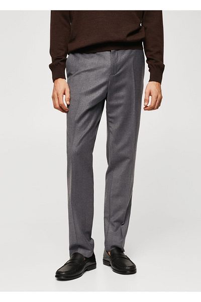 MANGO Man Μάλλινο παντελόνι σε Slim Fit