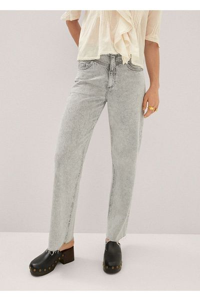 MANGO Woman Wideleg Jeans with Frayed Legs