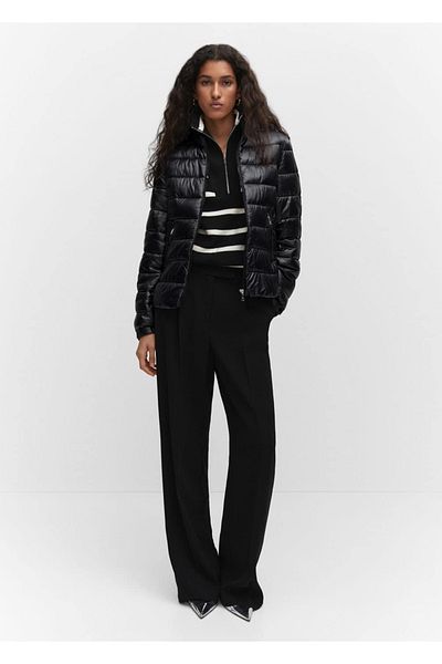 MANGO Woman Prešívaná vrecková anorak