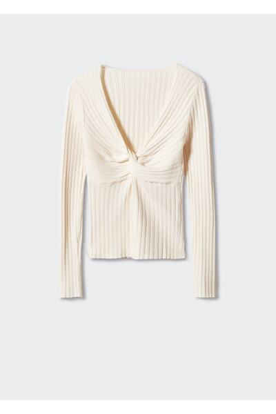 MANGO Woman Düğüm Detaylı Ribana Kazak